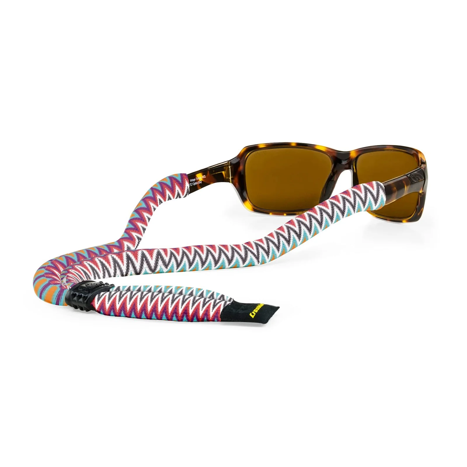 Croakies Leather Eyewear Retainer - Stylish Brown Leather Sunglasses Strap for 3