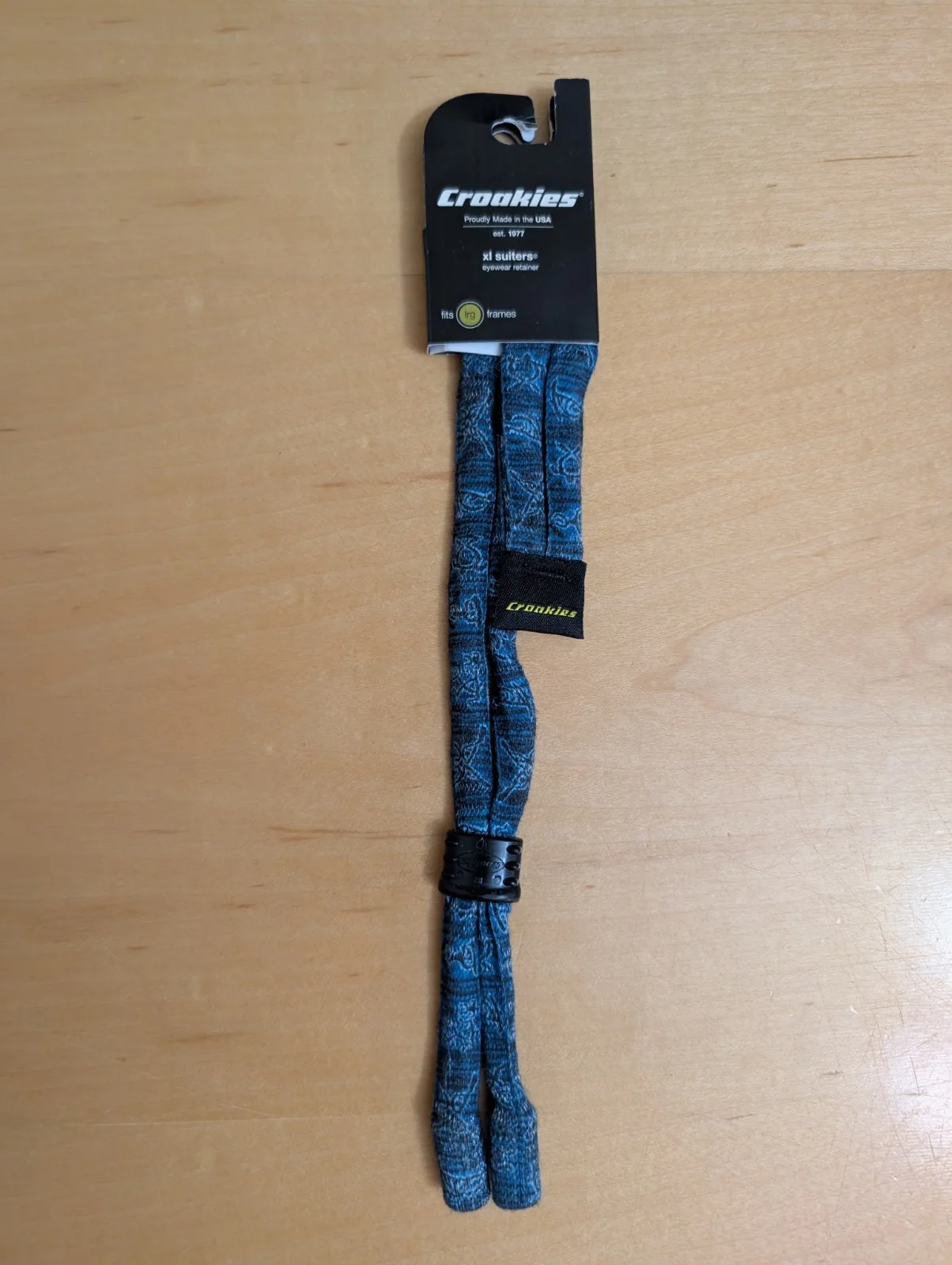 Croakies LEATHER SEWN PREMIUM Sunglasses/Eye Retainer SPEC END, 24"Inch in Black 2