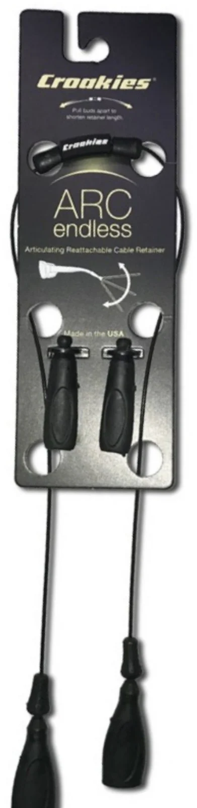 Croakies Micro Suiter Eyewear Retainer, Sm. 2-5mm - Black 3