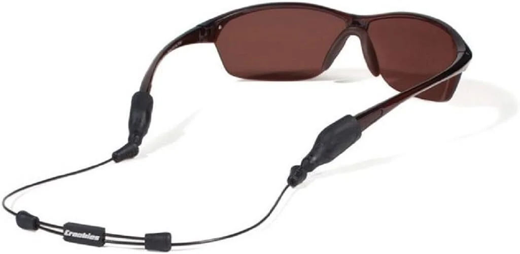 Croakies M/L Eyewear Retainer Black Sunglasses Strap Fits Large Frames Washable 3